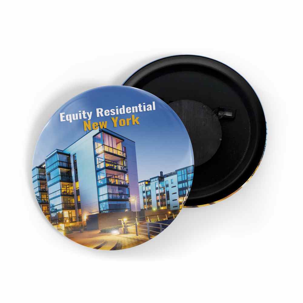 dhcrafts Fridge Magnet Multicolor Famous Tourist Place Equity Residential New York Glossy Finish Design Pack of 1